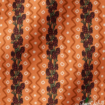 This design features red Indian paintbrush flowers with zigzag, diamonds and dots to make stripes.