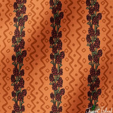 This design features red Indian paintbrush flowers with zigzag, diamonds and dots to make stripes.