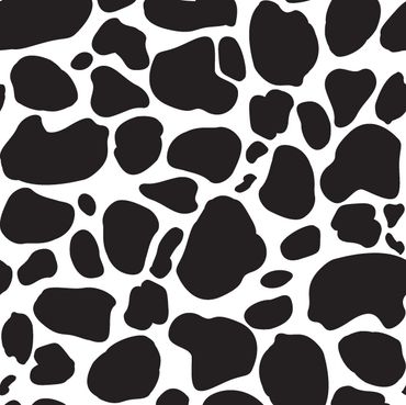 Black and white organic shaped spots like pony or cattle spots pattern for textile design