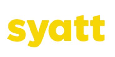 syatt in a bright yellow font color.