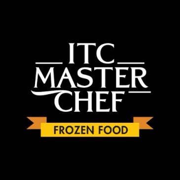 ITC Master Chef Frozen Food logo on black background.