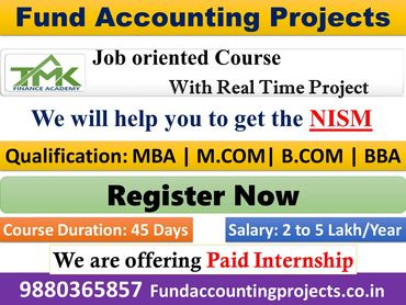 Fund accounting course with real-time scenarios and job-oriented training.
