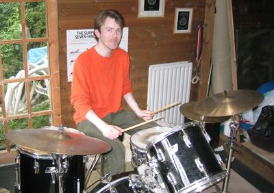 Playing drums in 2004 or 2005