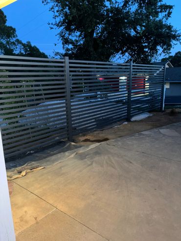 Horizontal iron fence