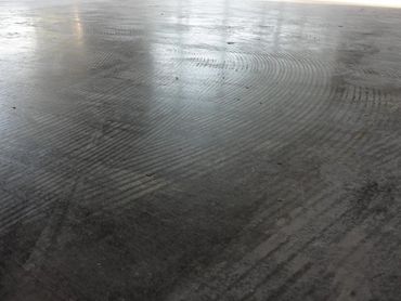 Bare concrete after thin-set removal