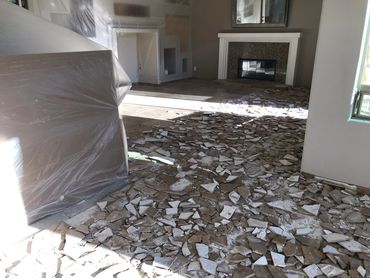 Travertine flooring removal