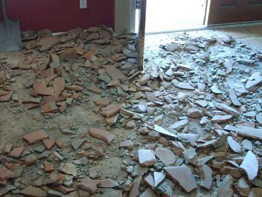 Saltillo Floor Tile Demolition