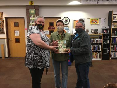 At the beautiful Cottonwood, AZ library. L to R: Liz Gooslin; Author Lisa B. Godward; Adela Martinez