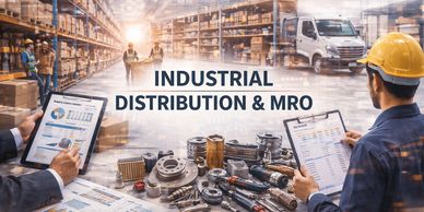 Industrial distribution and MRO in a busy warehouse.