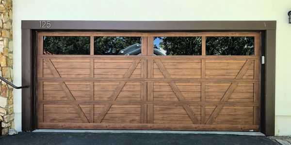 a barn style garage door in Mammoth Lakes