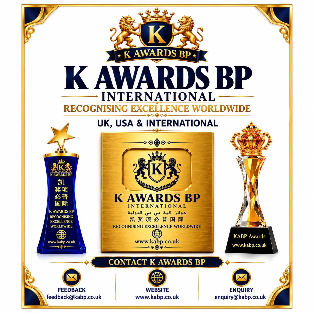 K AWARDS BP INTERNATIONAL Contact details Poster
