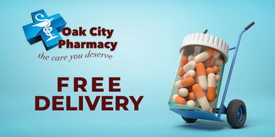 We offer free delivery to all of our patients at Oak City Pharmacy in Oakville, Ontario.