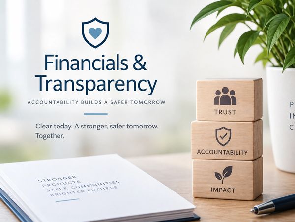 Financial transparency with core values on wooden blocks.