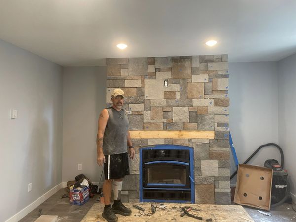 building a fireplace