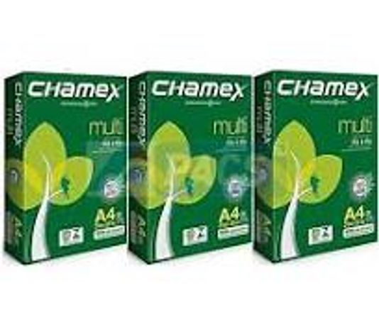 Three reams of Chamex A4 multipurpose paper.