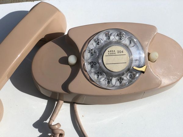 Northern Electric princess beige rotary dial phone from 1960