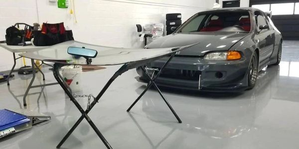 windshield replacement in a clean shop