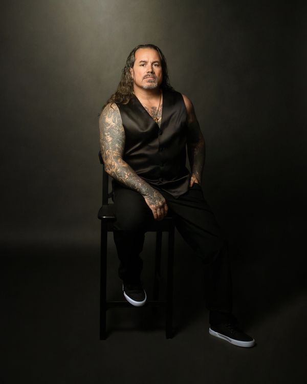 Fine art portrait of a man with tatoos