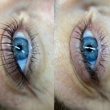 Lash lift and lash tint