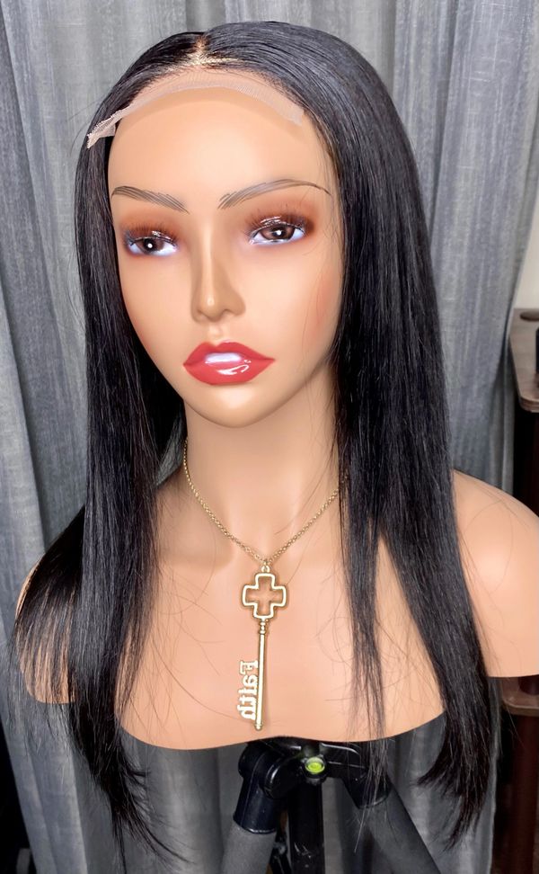 14 Inch Straight Closure Wig