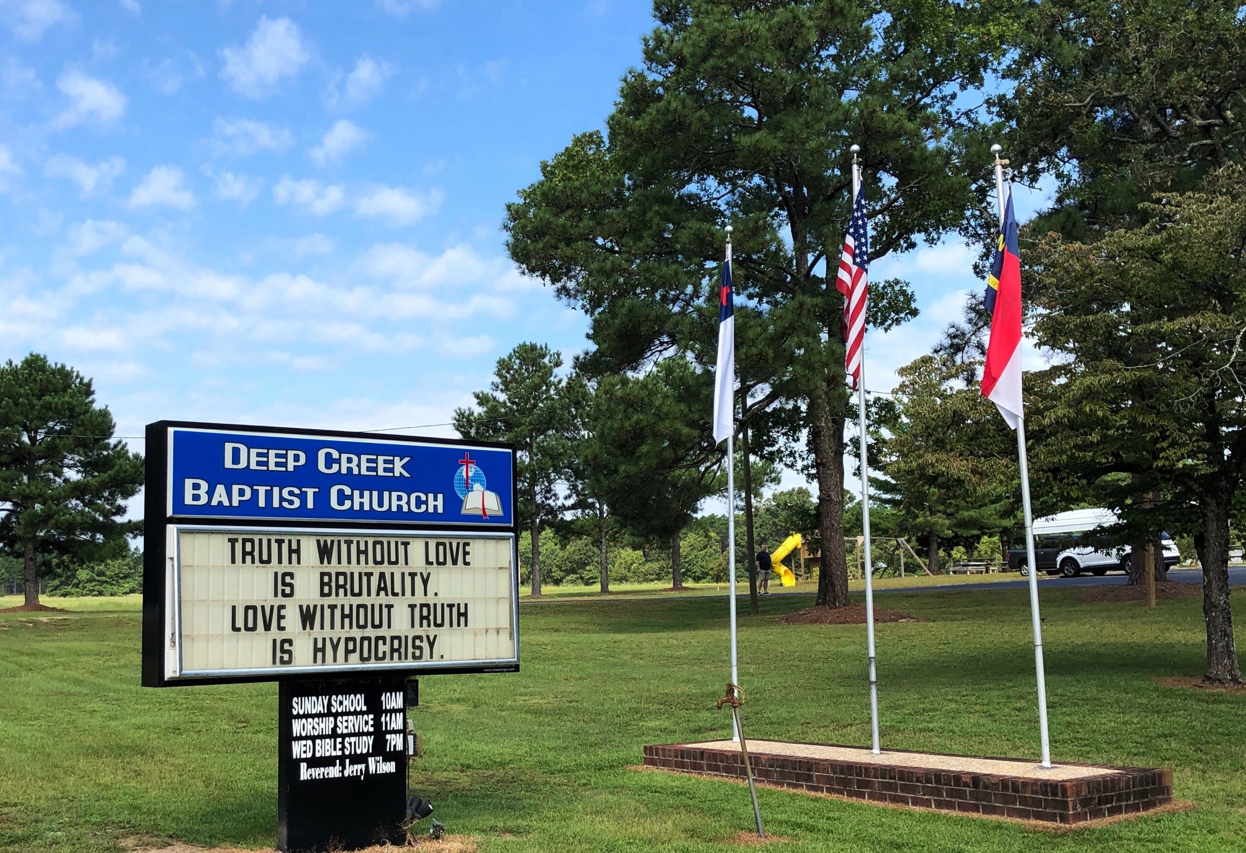 Deep Creek Baptist Church sign 