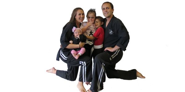 Family in training! A family that kicks together, sticks together.