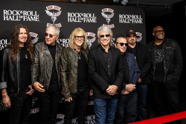 Bon Jovi on the "black carpet" from the opening of the "Bon Jovi Forever" exhibit.