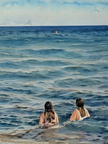 staring at the sea