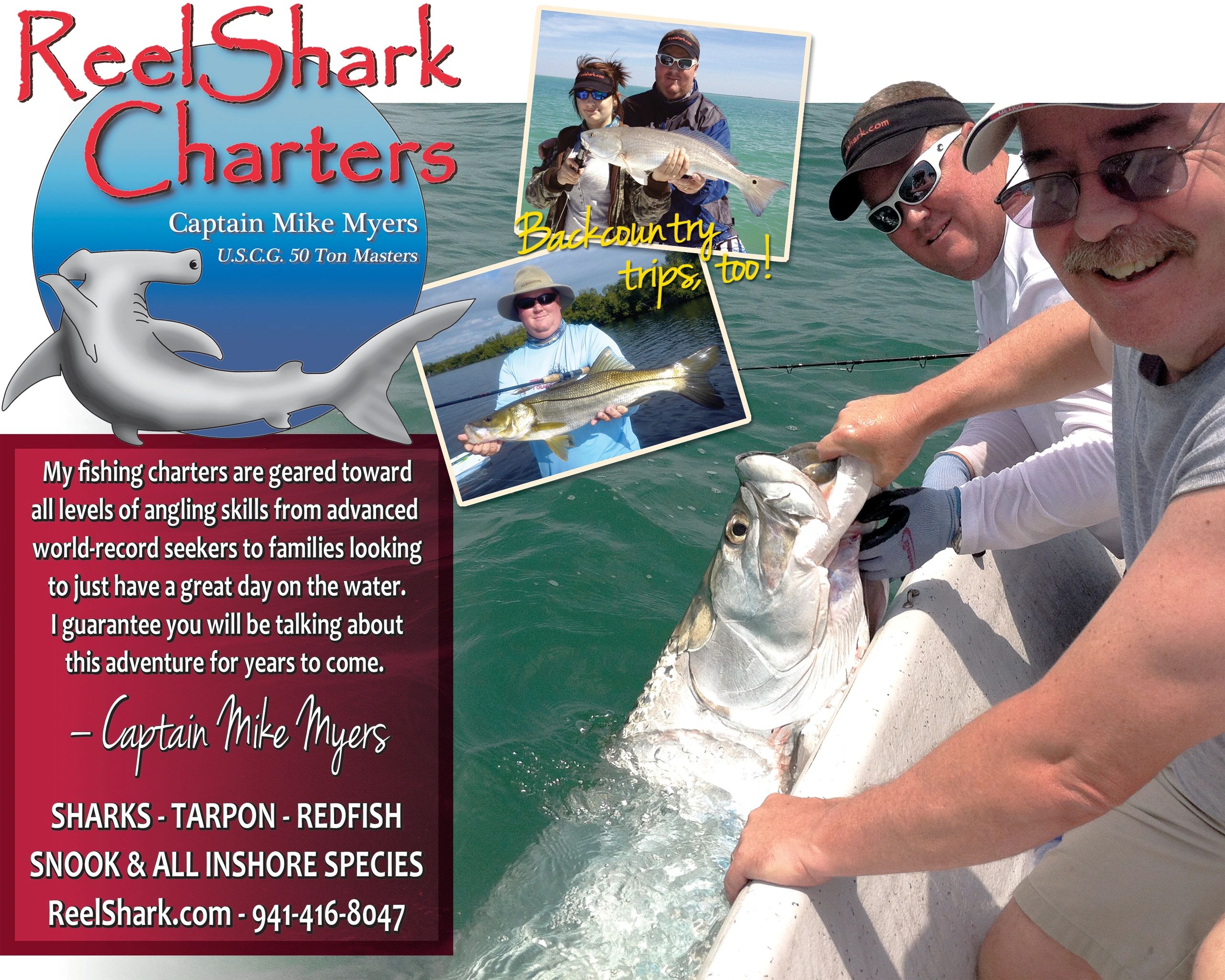 Reelshark Charters Inc. - Fishing, Shark Fishing, Tarpon Fishing