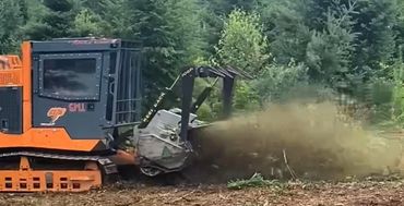 grinding small trees to raise livestock and build a home.