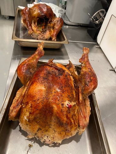 Mission Belly Full preparing turkeys for donation.