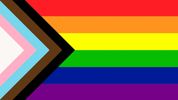Inclusive LGBTQIA+ pride flag