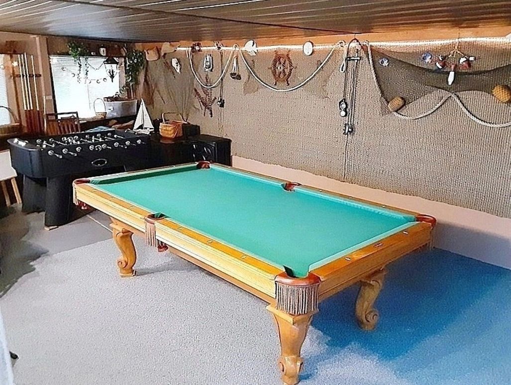 Game Room  - Brunswick Pool Table and Foosball Table