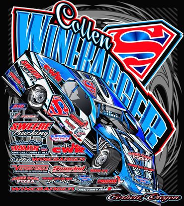 dirt modified racing screen printed shirts