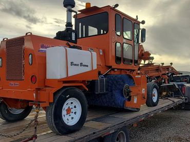 Hauling a Highway Sweeper