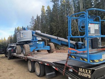 Hauling a 45' Boom Lift