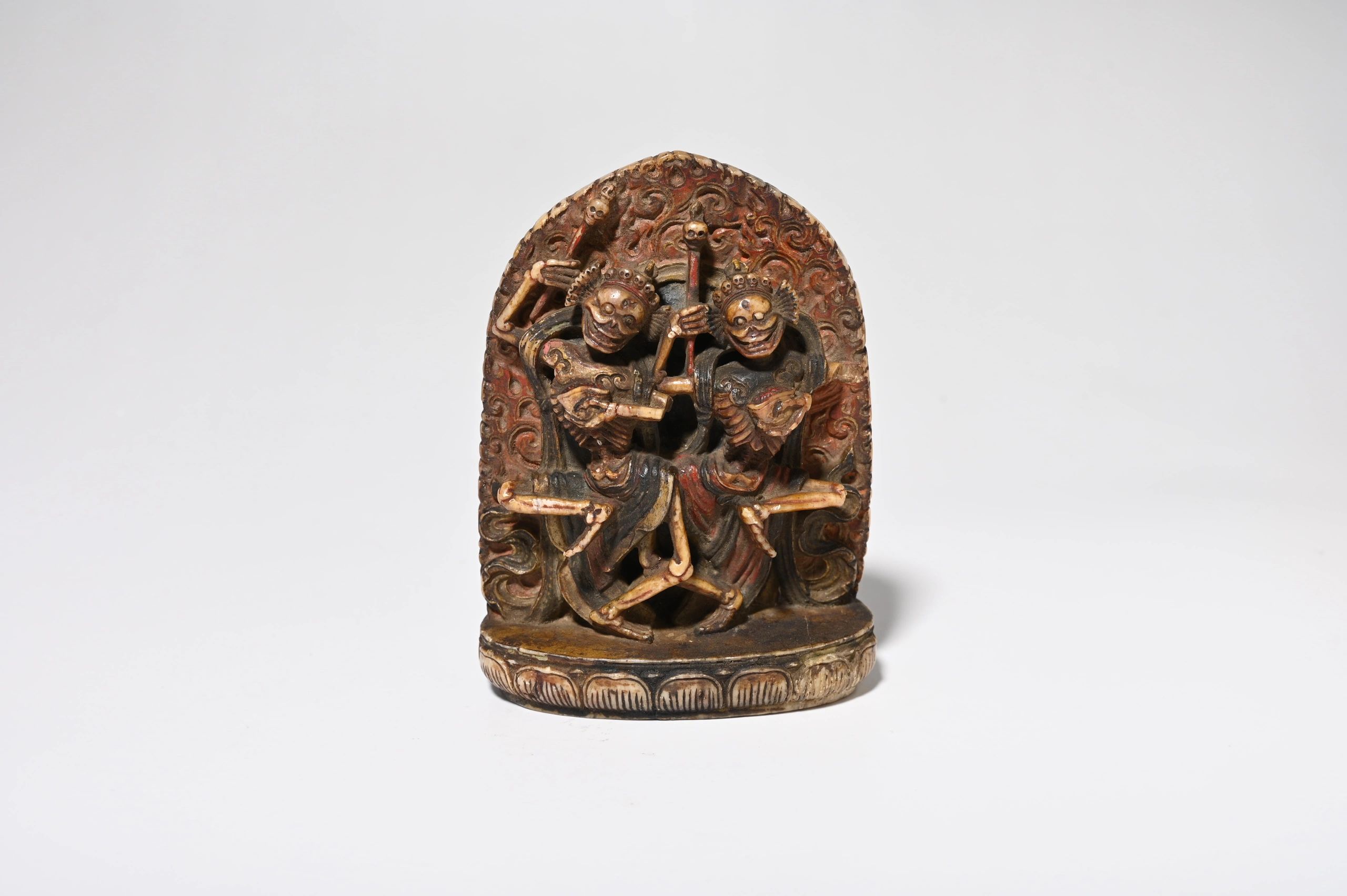 Citipati Tibet 14-15th century Nyingjei Lam collection Hollywood Galleries 西藏十四至十五世紀屍陀林主 
菩薩道收藏