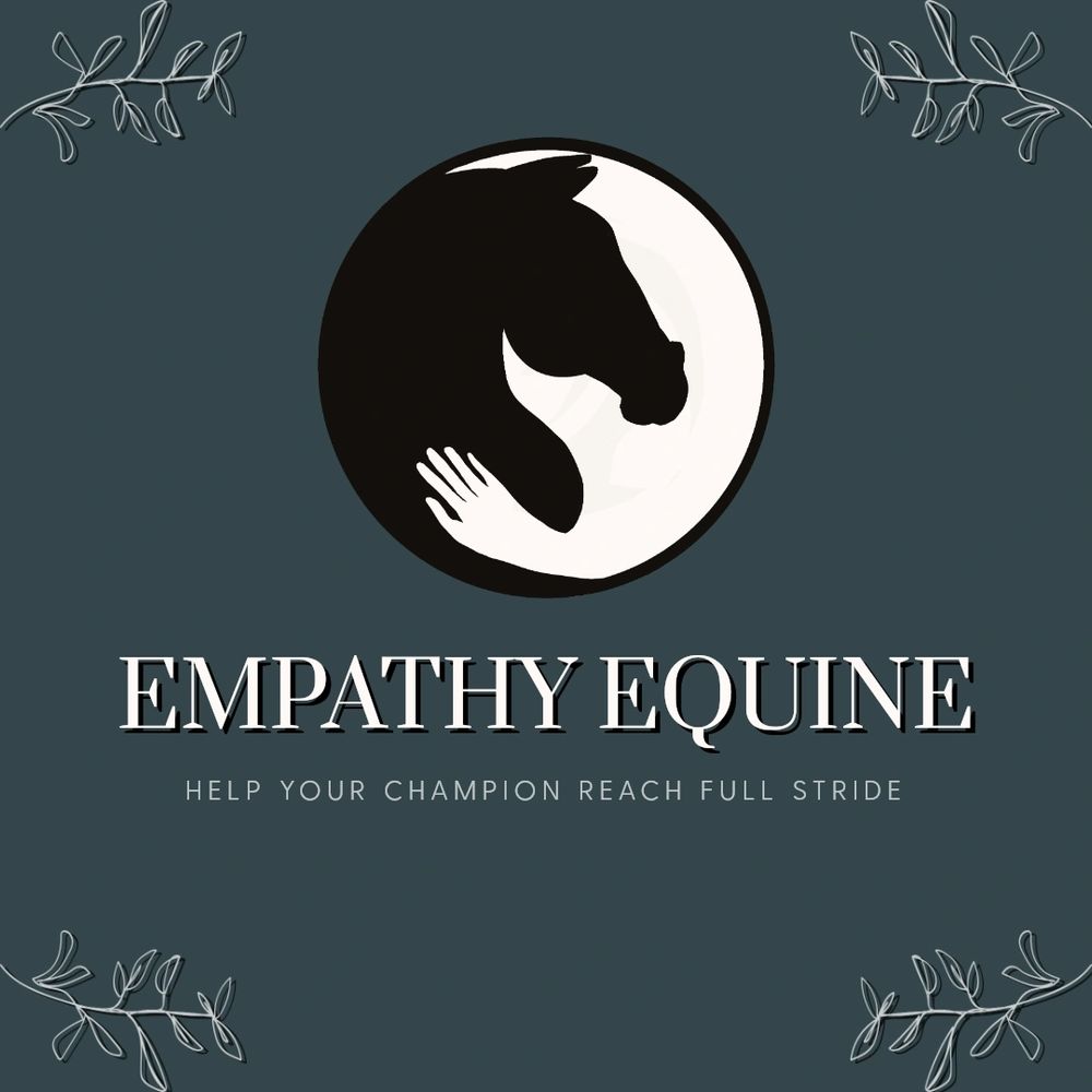 Logo for Empathy Equine, a Equine Sports Massage Therapy LLC. "Help your champion reach full stride"
