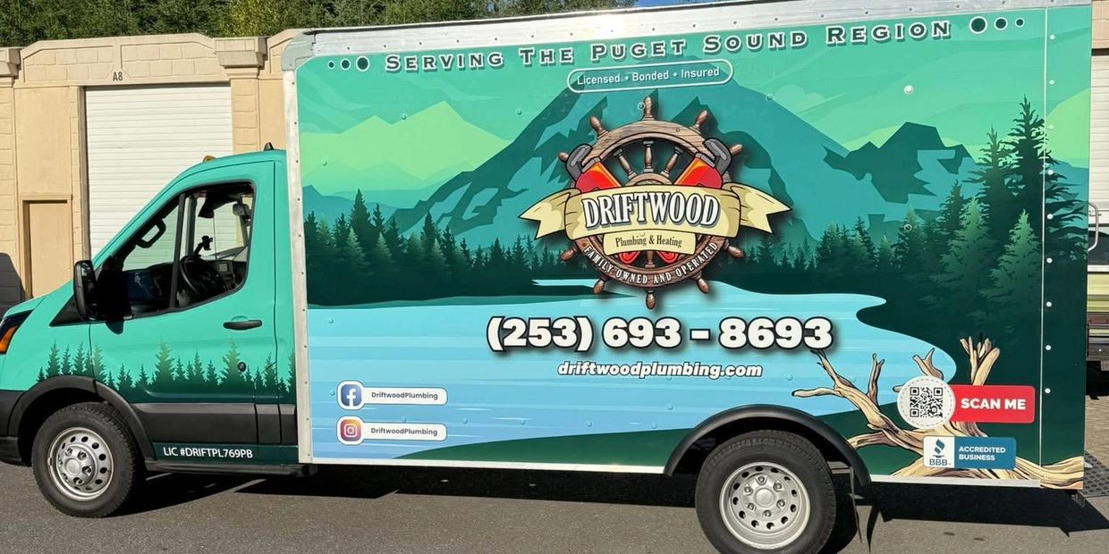 Driftwood Plumbing & Heating service truck providing residential plumbing and heating in Renton, WA