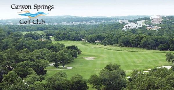 Canyon Springs Golf Club course and surrounding hillside.