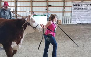 Blessing was not cooperating but Addison took it all in stride.