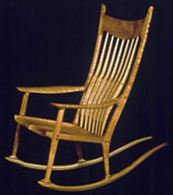 Photograph of a Sam Maloof rocking chair