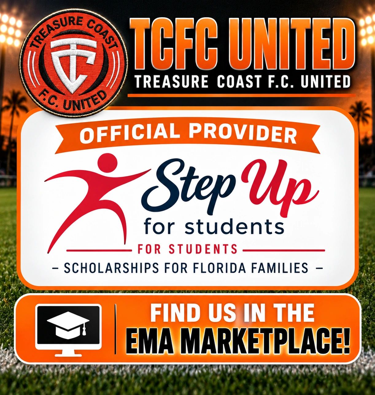 TCFC United partners with Step Up for Students, scholarships for Florida families.