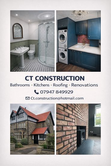 CT Construction offers expert bathroom, kitchen, roofing, and renovation services.
