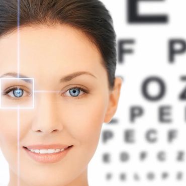 Patient before cataract surgery with blurred vision