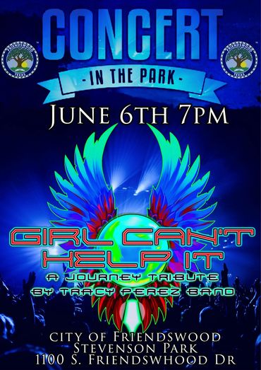 Girl Can't Help It - A Journey Tribute by Tracy Perez Friendswood Concert in the Park