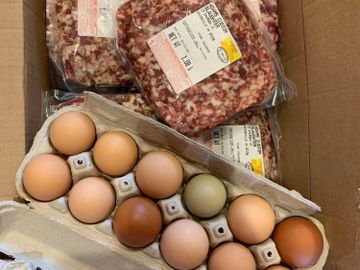 Pork and egg box