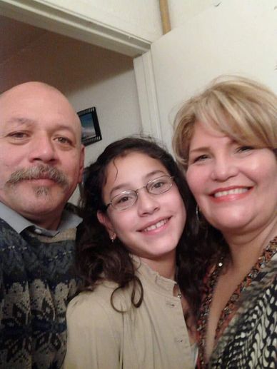 Rey’s dad, half sister, Perla and his late step-mom, Bea.