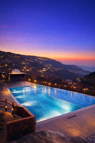 OSB Bungalow manzaralı havuzlu lüks bungalov otel gün batımı