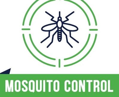 Logo with a mosquito in a green target and 'Mosquito Control' text.